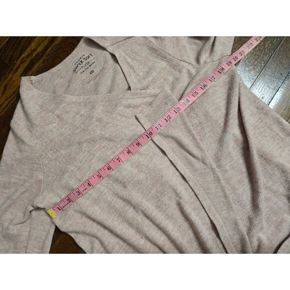 Torrid Super Soft Plush Light Pink Open Front Cardigan - Picture 7 of 10